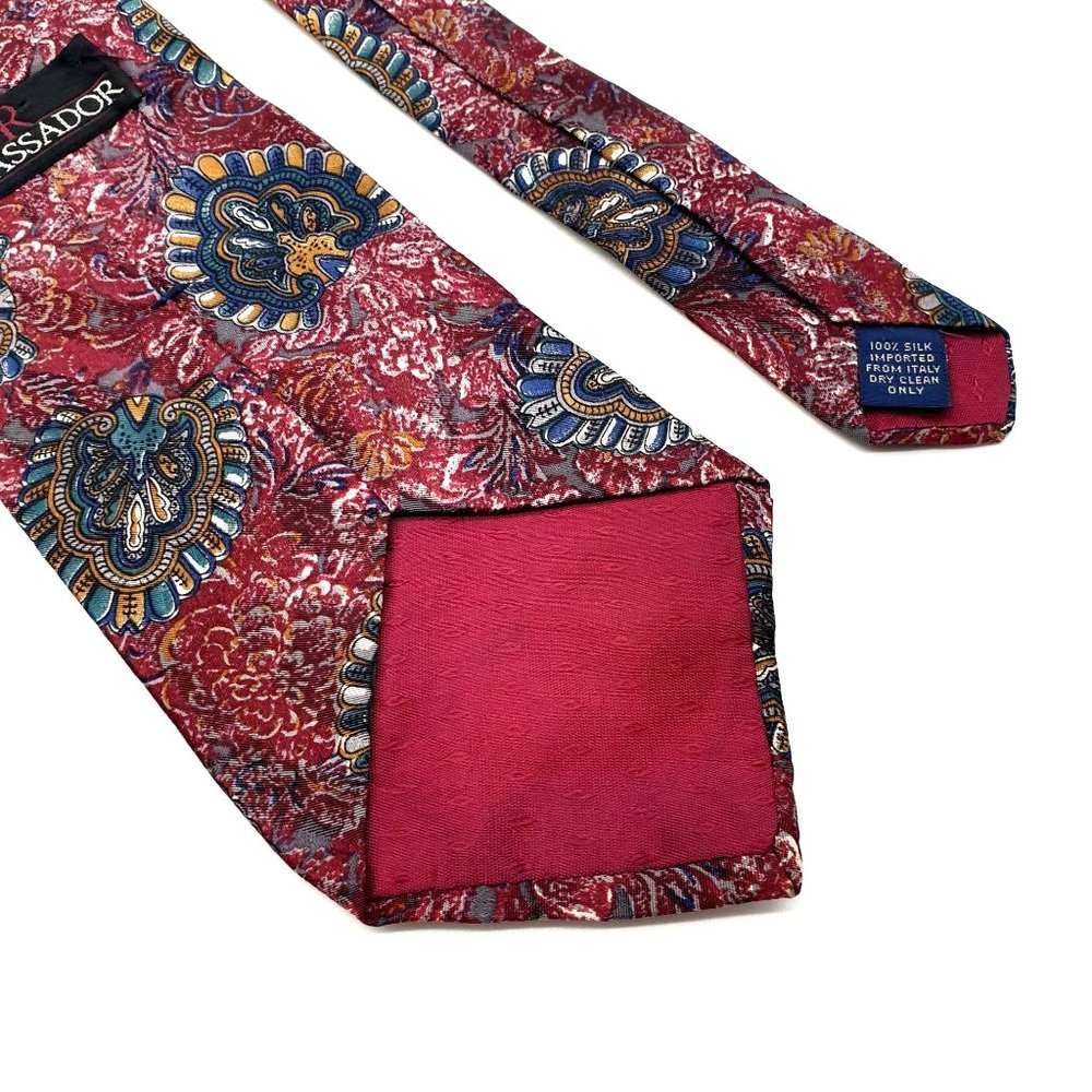 Ambassador Mens Necktie Designer Accessory Office Work Casual Dad Gift - Picture 4 of 5